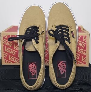 Vans Authentic Shoes. Tan And Flanel